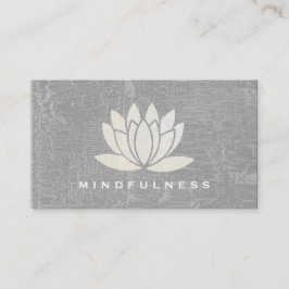 蓮モダンの花の灰色 名刺