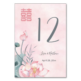 蓮中国の結婚花 テーブルナンバー