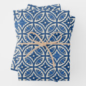 蓮地中海の瓦の模様 – 白蓮 ラッピングペーパーシート (インサイチュ)