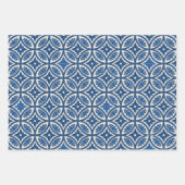 蓮地中海の瓦の模様 – 白蓮 ラッピングペーパーシート (正面)