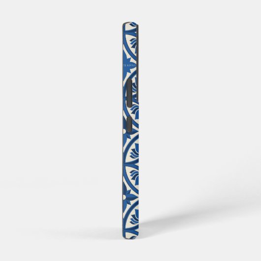 蓮地中海の瓦の模様 – 白蓮 SAMSUNG GALAXYケース (右側面)