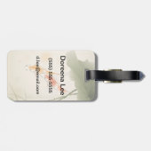 蓮日本の池で泳ぐ鯉 ラゲッジタグ (裏面横)