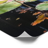 蓮日本の花池芸術プリントポスター ポスター (角)