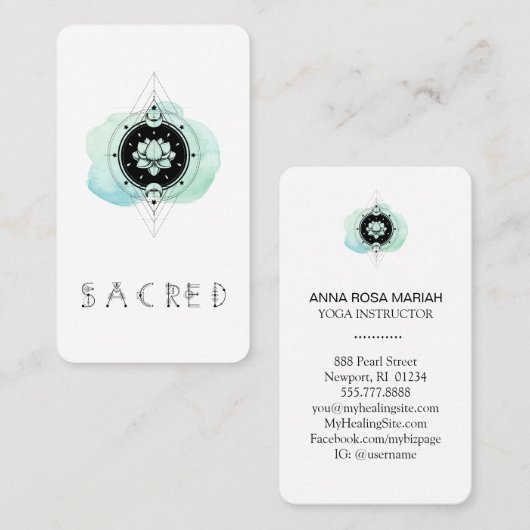 *~*蓮月と涅槃聖像 名刺 (正面/裏面)