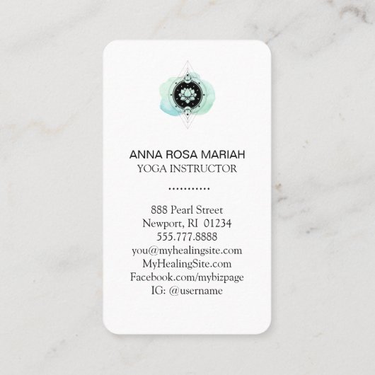 *~*蓮月と涅槃聖像 名刺 (裏面)