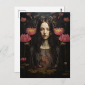 蓮池の女 ポストカード (正面/裏面)