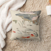 蓮池の金魚中国のプリント クッション (ブランケット)