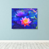 蓮池 キャンバスプリント (インサイチュ (ウッドフロア))