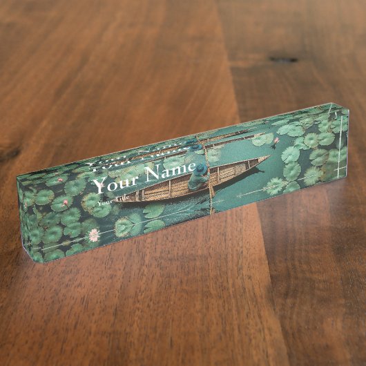 蓮池 デスクネームプレート (側面)