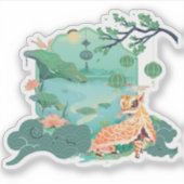 蓮湖の舞獅子 シール (正面)