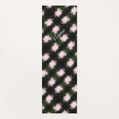 蓮白熱［赤熱］光を放つ水百合花パーソナライズされた ヨガマット (正面)