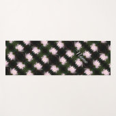 蓮白熱［赤熱］光を放つ水百合花パーソナライズされた ヨガマット (正面(横))