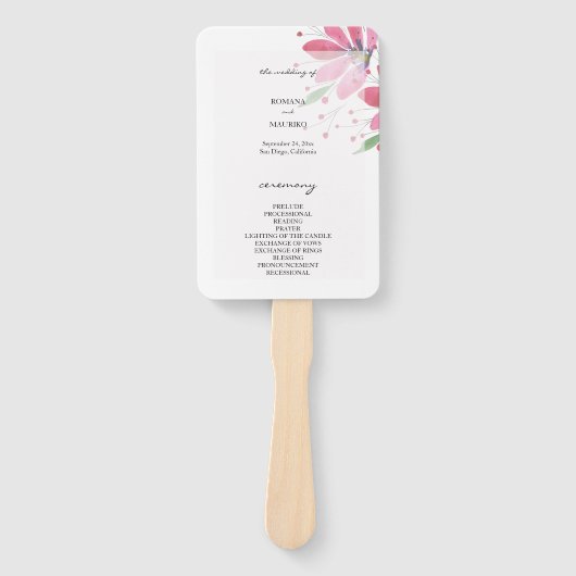 蓮素朴水カラーハンドプロ絵を描グラム ハンドファン (正面)