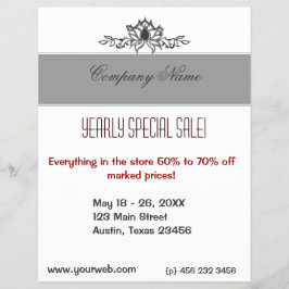 蓮芸術的花白黒スケッチ販売 チラシ