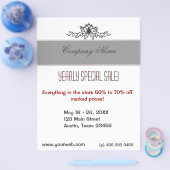 蓮芸術的花白黒スケッチ販売 チラシ (シングル)