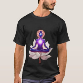 蓮華に輝く魂 チャクラの覚醒 Tシャツ