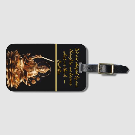 蓮華座の金仏 ラゲッジタグ (正面横)