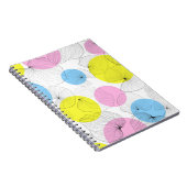 蓮葉のカラフルの輪郭 ノートブック (右側)