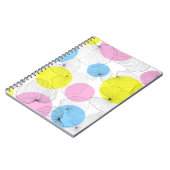 蓮葉のカラフルの輪郭 ノートブック (左側)