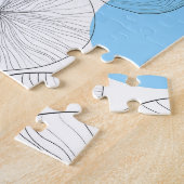 蓮葉のカラフル斑模様 ジグソーパズル (側面)