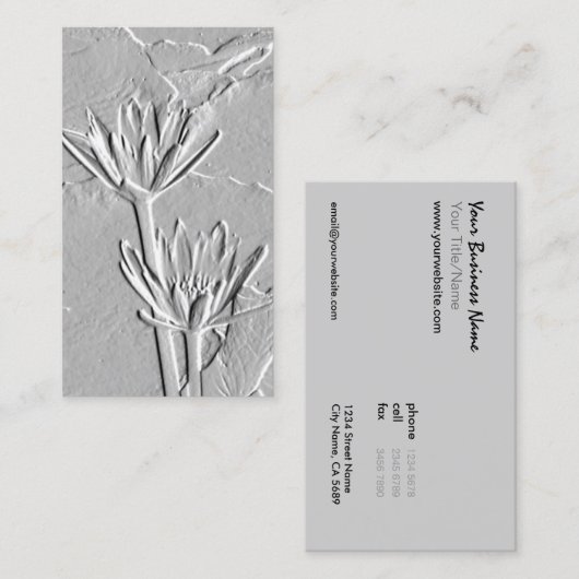 ©蓮/エンボス様写真 名刺 (正面/裏面)