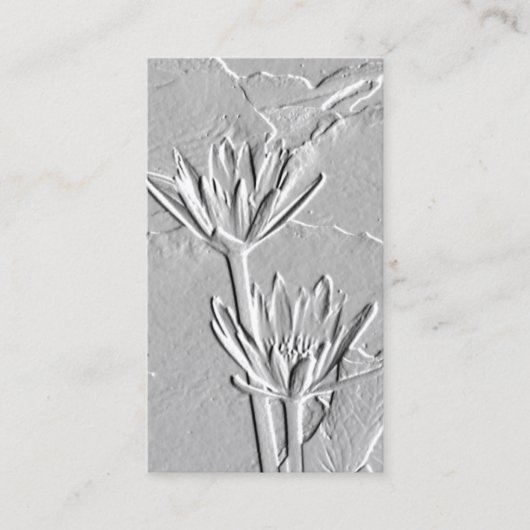 ©蓮/エンボス様写真 名刺 (正面)