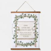 蔓に包まれた花のタペストリー 吊り下げ型タペストリー (正面)