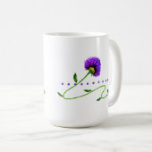 蔓に咲く紫色の花 コーヒーマグカップ (正面右)