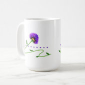 蔓に咲く紫色の花 コーヒーマグカップ (正面左)