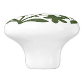 蔓ガーデングリーンつる植物の葉 セラミックノブ (側面)