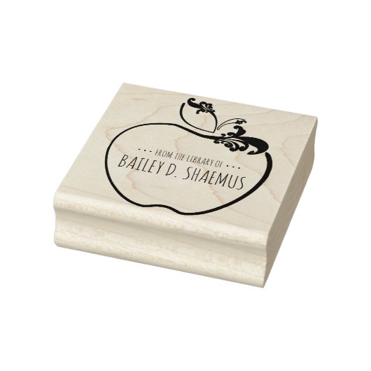 蔵書が花開いたリンゴの切手 ラバースタンプ (スタンプ)