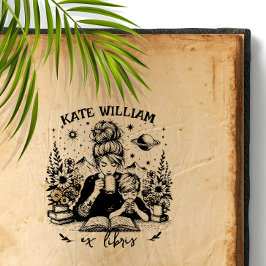 蔵書付き母カスタムと息子 セルフインキングスタンプ