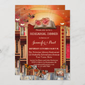 蔵書愛好者たちのリハーサルディナー招待状 招待状 (正面/裏面)