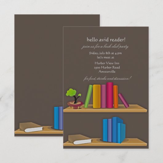 蔵書招待状 招待状 (正面/裏面)