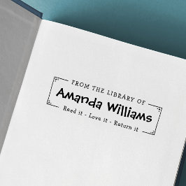 蔵書票お洒落図書館から ラバースタンプ