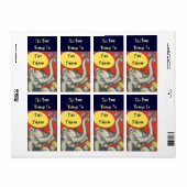 蔵書票かわいいゾウの名簿所属 ラベル (フルシート)