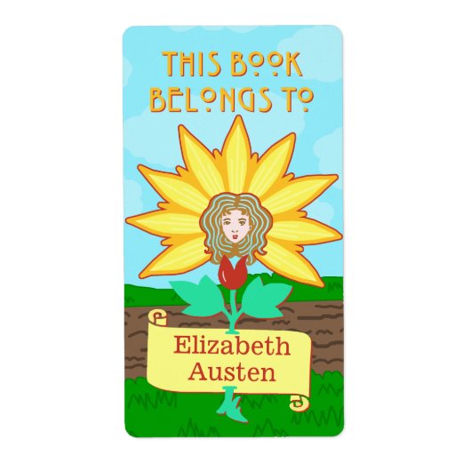 蔵書票この本はアールヌーボーの花 ラベル (正面)