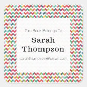 蔵書票この本はシールに属している スクエアシール (正面)