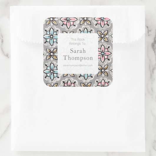 蔵書票この本はシールに属している スクエアシール (バッグ)