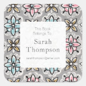 蔵書票この本はシールに属している スクエアシール (正面)