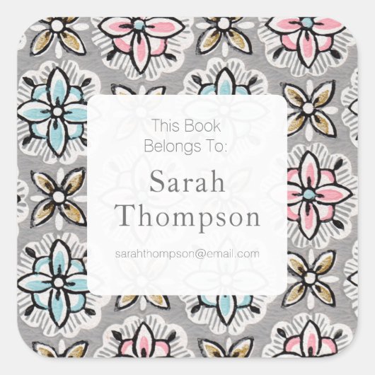 蔵書票この本はシールに属している スクエアシール (正面)