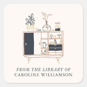 蔵書票のカスタム図書館からのボイホプラント スクエアシール