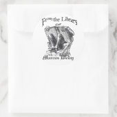 蔵書票の不気味な男マーカスW... ラウンドシール (バッグ)