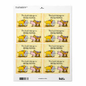 蔵書票カスタム玩具犬、馬、象、豚 ラベル (フルシート)