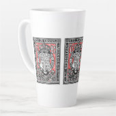 蔵書票クイーンビクトリアアットウィンザーキャッスル カフェラテマグ (左アングル)