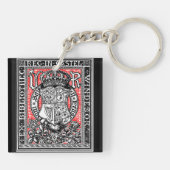 蔵書票クイーンビクトリアアットウィンザーキャッスル キーホルダー (裏面)