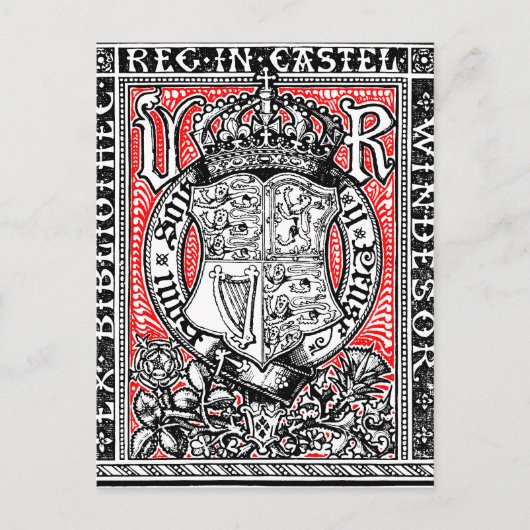 蔵書票クイーンビクトリアアットウィンザーキャッスル ポストカード (正面)