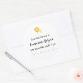 蔵書票シンプルのライブラリからイエローライオン ラウンドシール (封筒)