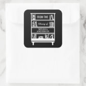 蔵書票スクエアステッカー スクエアシール (バッグ)