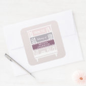 蔵書票スクエアステッカー スクエアシール (封筒)